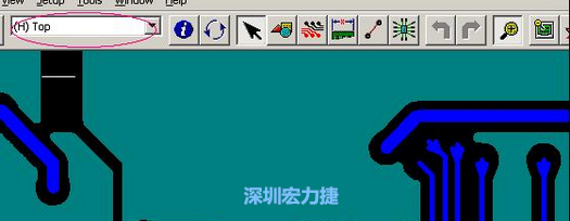 如果圖形像下圖一樣無(wú)法顯示鉆孔，只須圖（186）將紅色圈住的活動(dòng)層改為當(dāng)前顯示層即可。