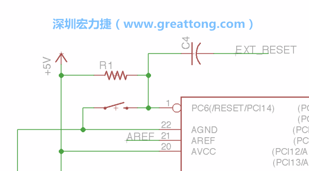 很多PCB設(shè)計者的設(shè)計不符合人體工學(xué)，他們使用很小的按鈕、不方便的元件配置和難以解讀的標(biāo)簽，千萬不要變成這樣！這次我們的設(shè)計有一個大小合適的重置按鈕（reset button）和可以清楚辨認(rèn)是否已經(jīng)接上電源的LED指示燈。