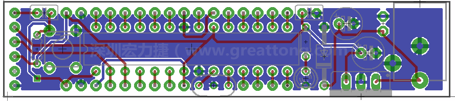 以上就是布線的所有步驟了。接下來(lái)就只剩下絲印（silk-screen）、建立Gerber檔跟drill檔和送去印刷電路板廠制作的步驟。