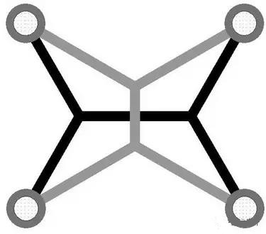 灰色Steiner樹不是最優(yōu)的，但黑色Steiner樹是最優(yōu)的。