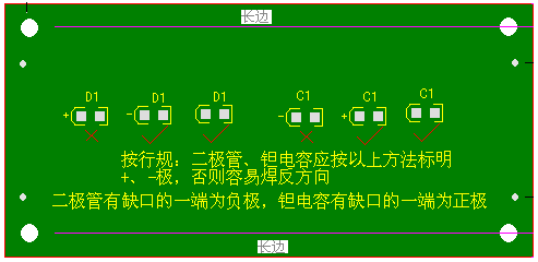 關于二極管、鉭電容的極性標注